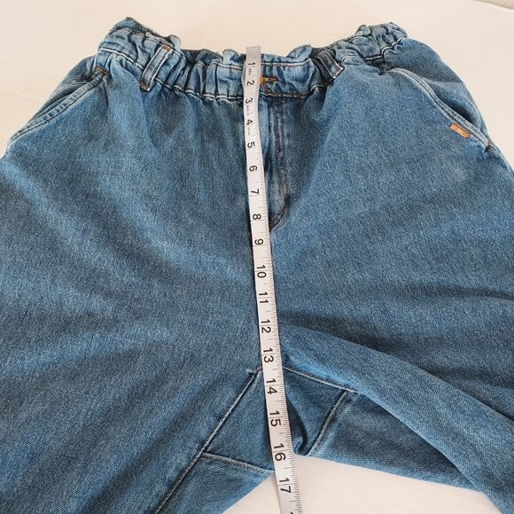 Zara Paperbag Baggy High Waist Ankle Jeans Size 10 - Picture 9 of 14